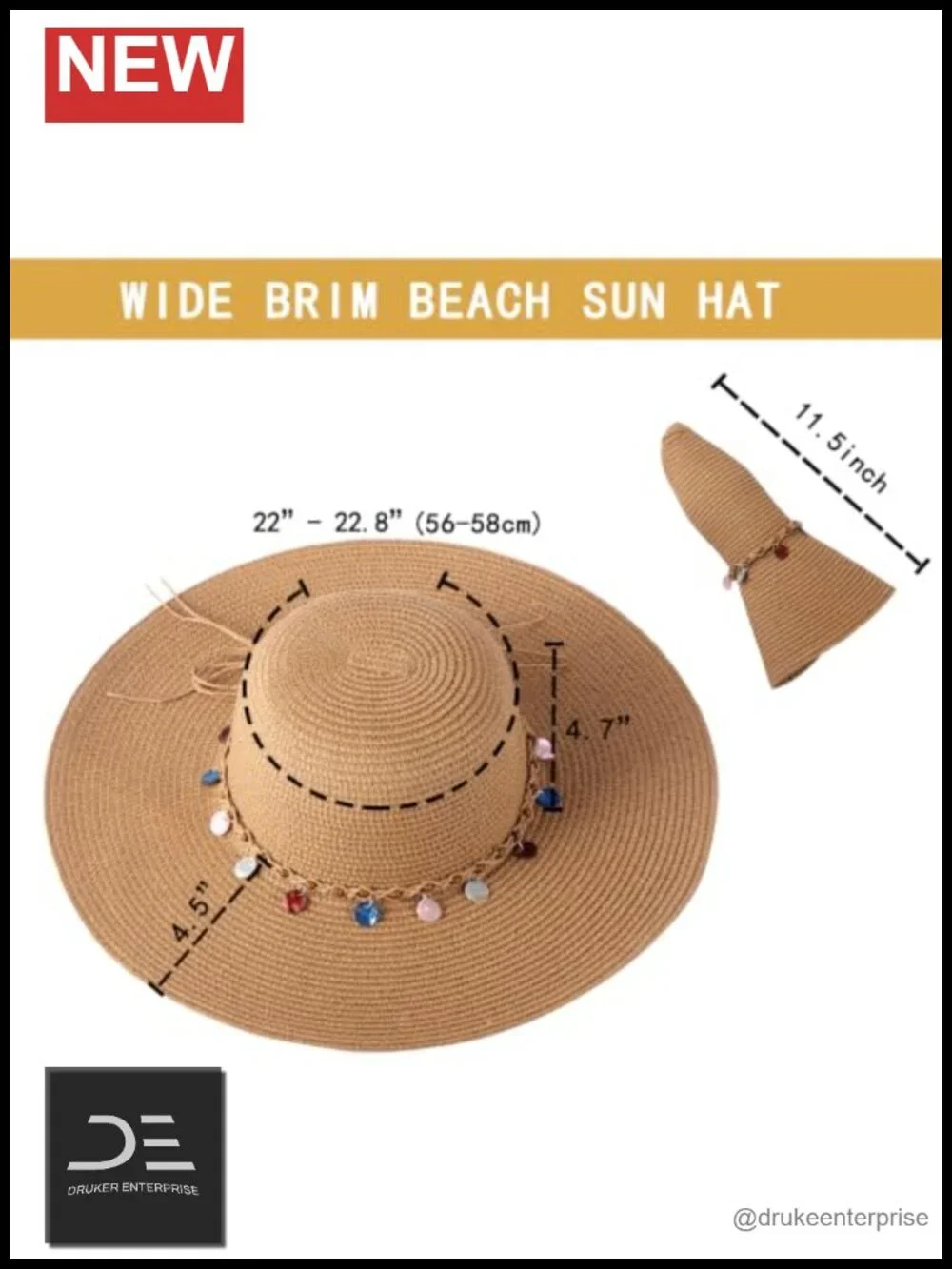 Women's UPF 80+ UV Protection Foldable Wide Brim Straw Sun Hat with Sweatband